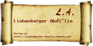 Liebenberger Abélia névjegykártya